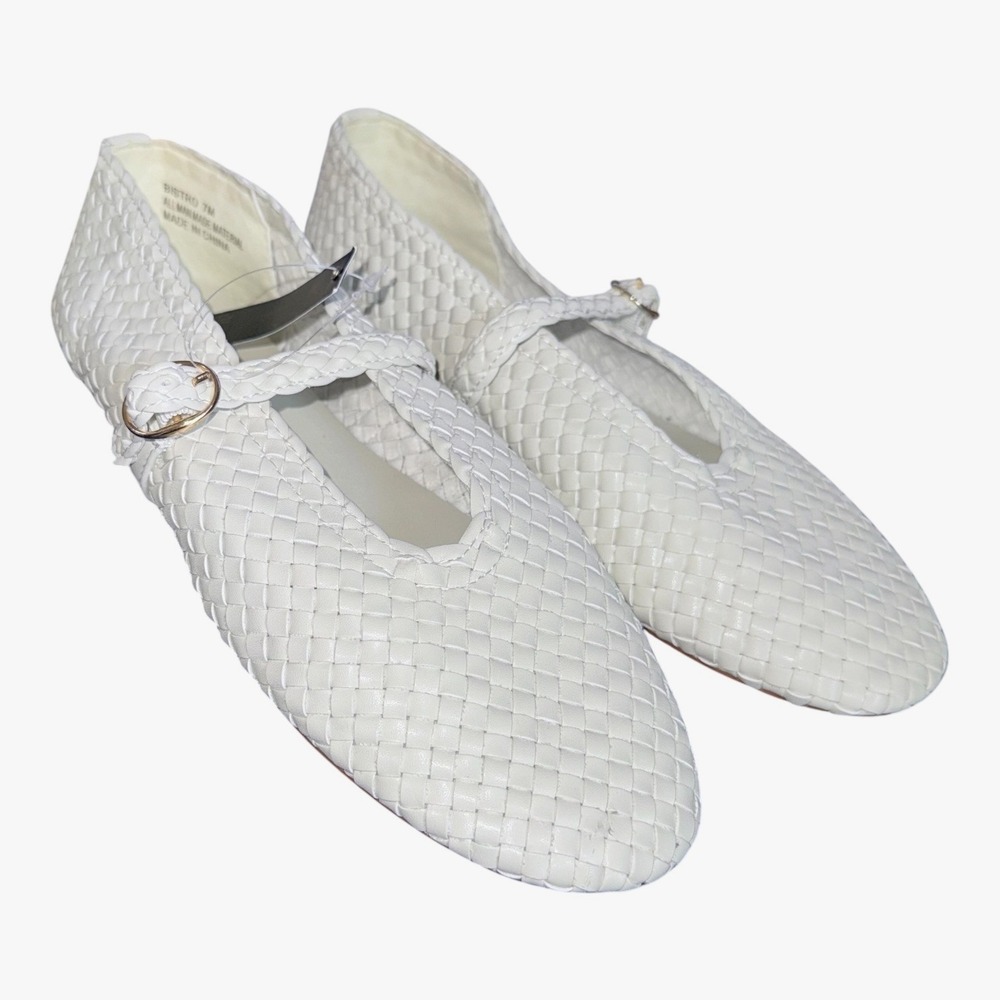 House of Harlow 1960 Woven Bistro Ballet Flats Mary Jane Shoes Sz 7